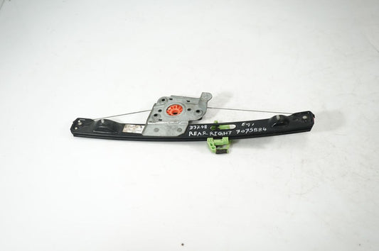 Rear door window regulator with motor