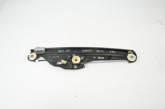 Rear door window regulator with motor