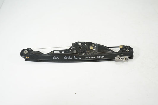 Rear door window regulator with motor
