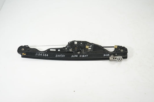 Rear door window regulator with motor