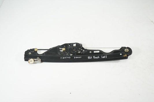 Rear door window regulator with motor