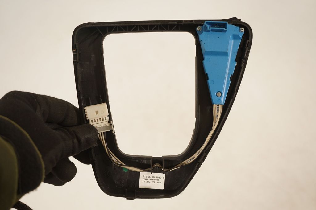 Gear lever shifter trim leather/knob (6)