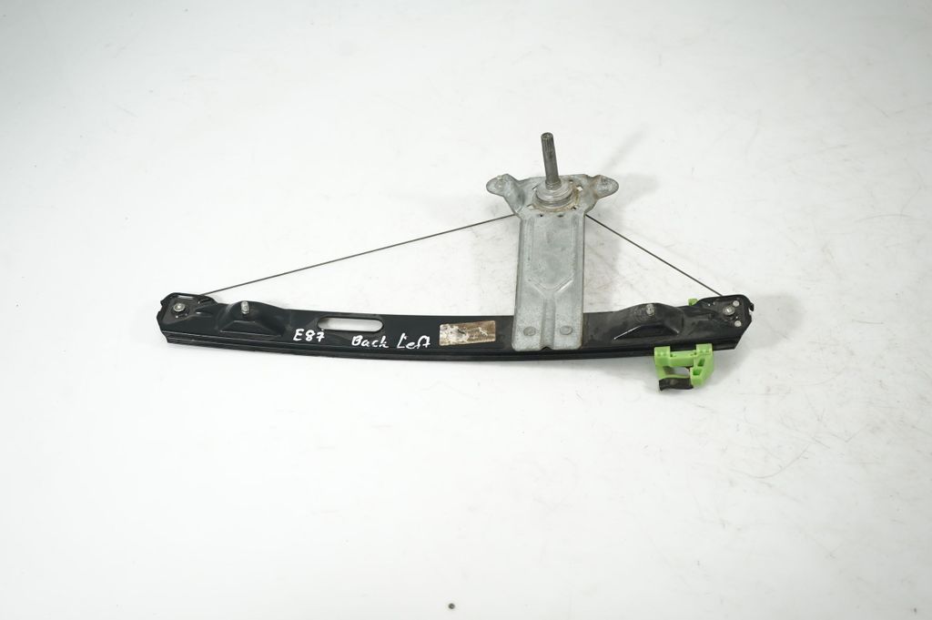 Rear door window regulator with motor