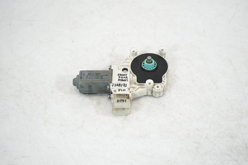 Front door window regulator with motor