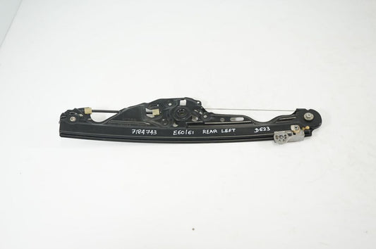 Rear door window regulator with motor