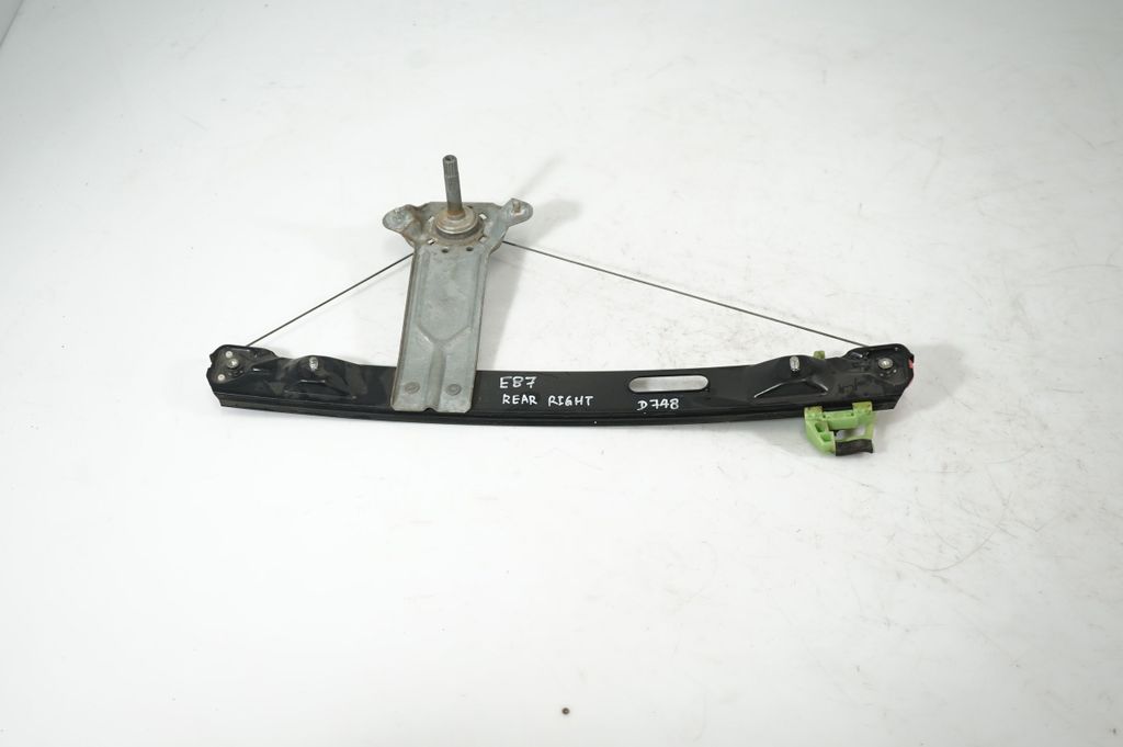 Rear door window regulator with motor