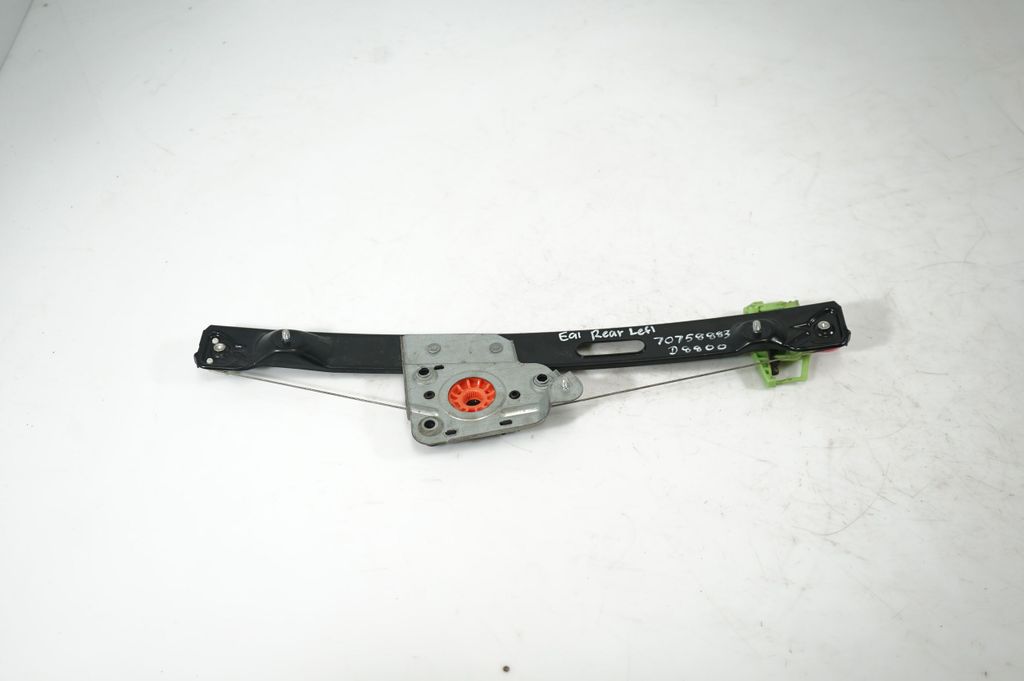 Rear door window regulator with motor