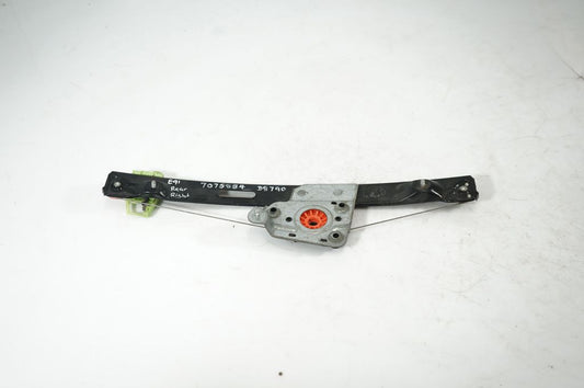 Rear door window regulator with motor