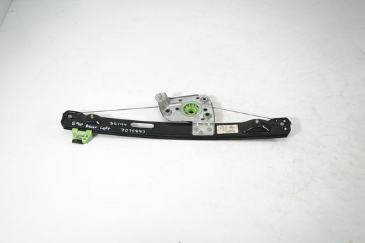 Rear door window regulator with motor