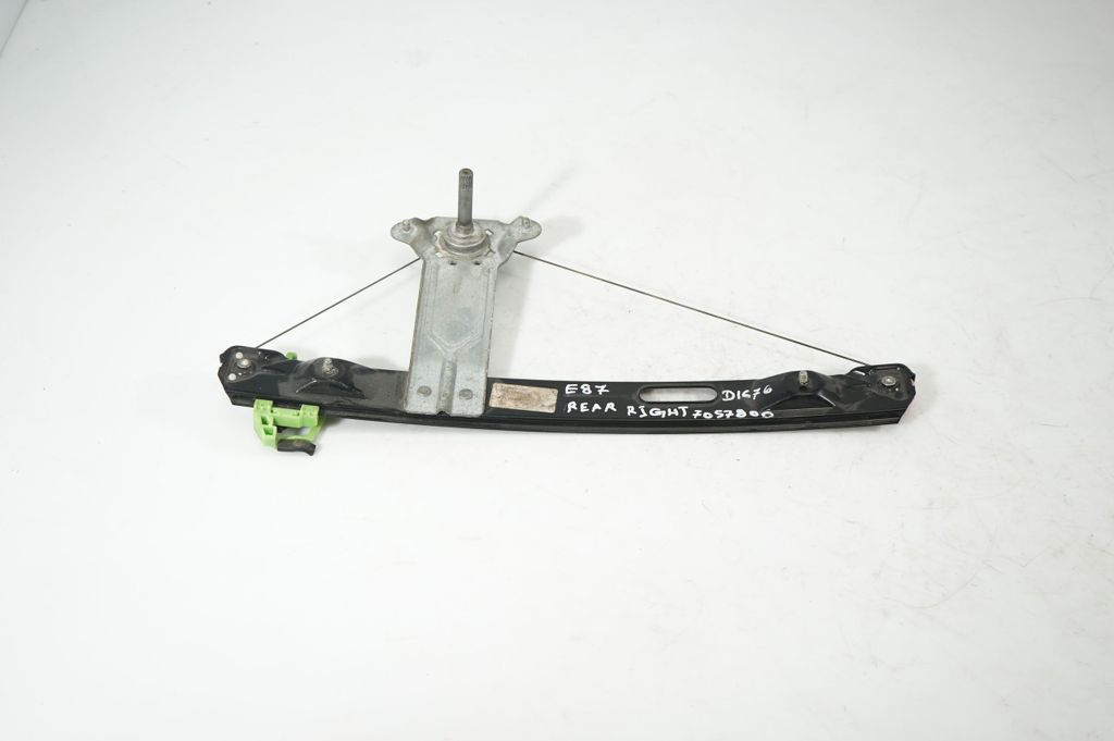 Rear door window regulator with motor