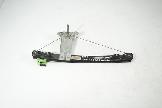 Rear door window regulator with motor