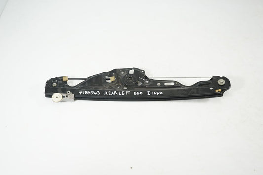 Rear door window regulator with motor