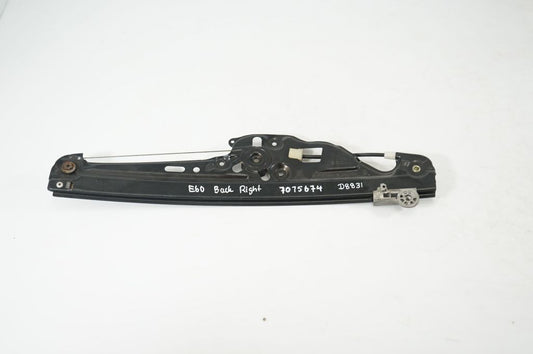 Rear door window regulator with motor