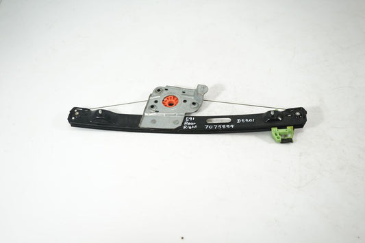 Rear door window regulator with motor