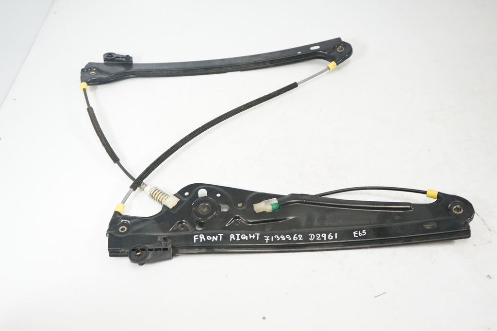 Front door window regulator with motor