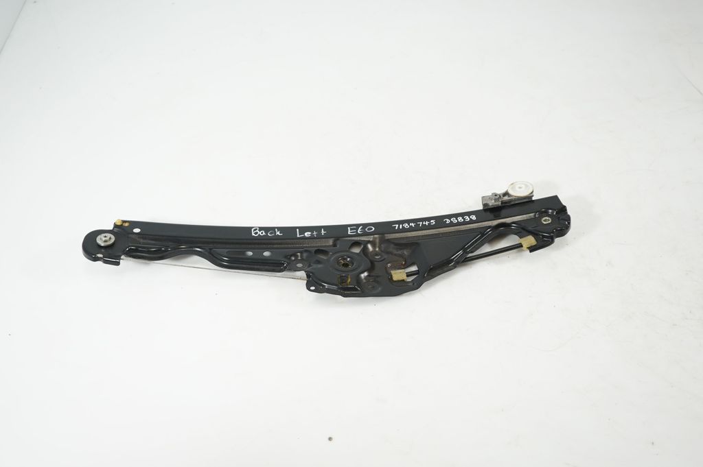 Rear door window regulator with motor