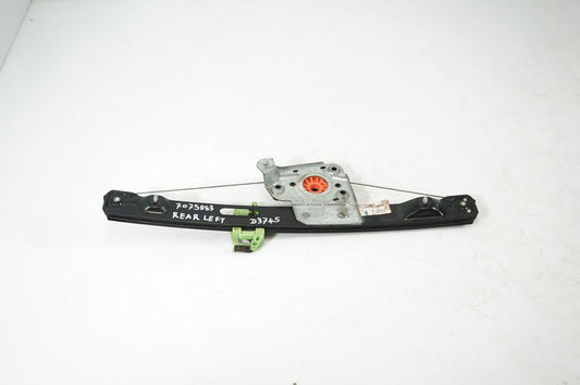 Rear door window regulator with motor