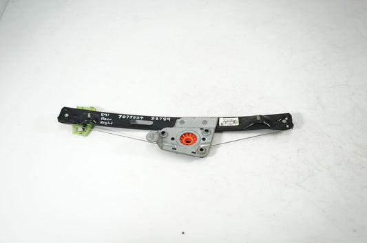 Rear door window regulator with motor