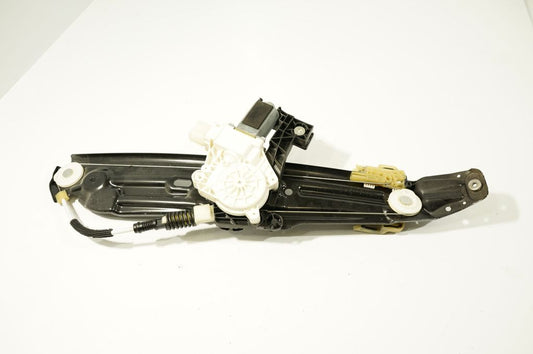 Rear door window regulator with motor